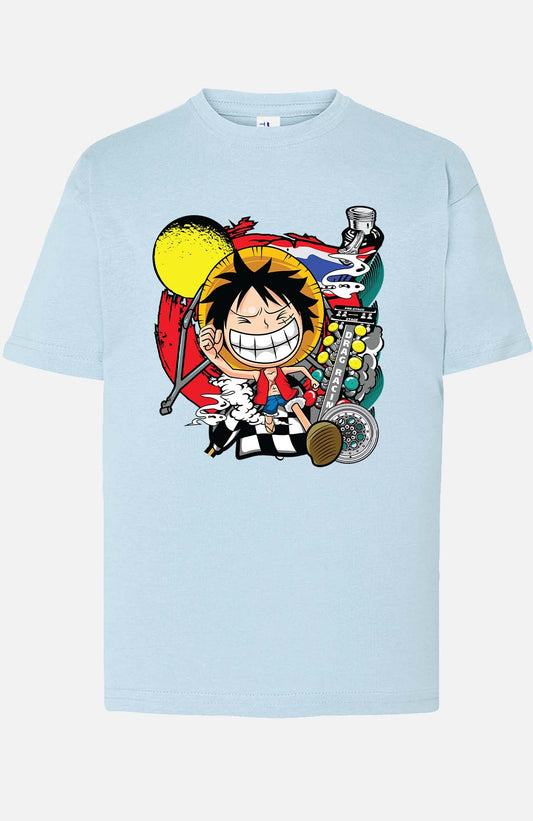 COULEUR:Bleu Ciel|T-shirt Garçon | ONEPIECE Drag Racing Bleu Ciel