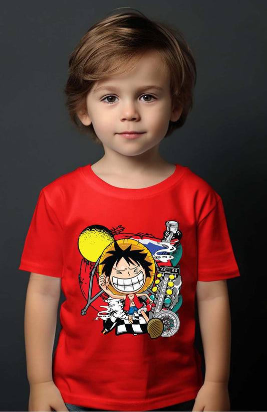 COULEUR:Rouge|T-shirt Garçon | ONEPIECE Drag Racing Rouge