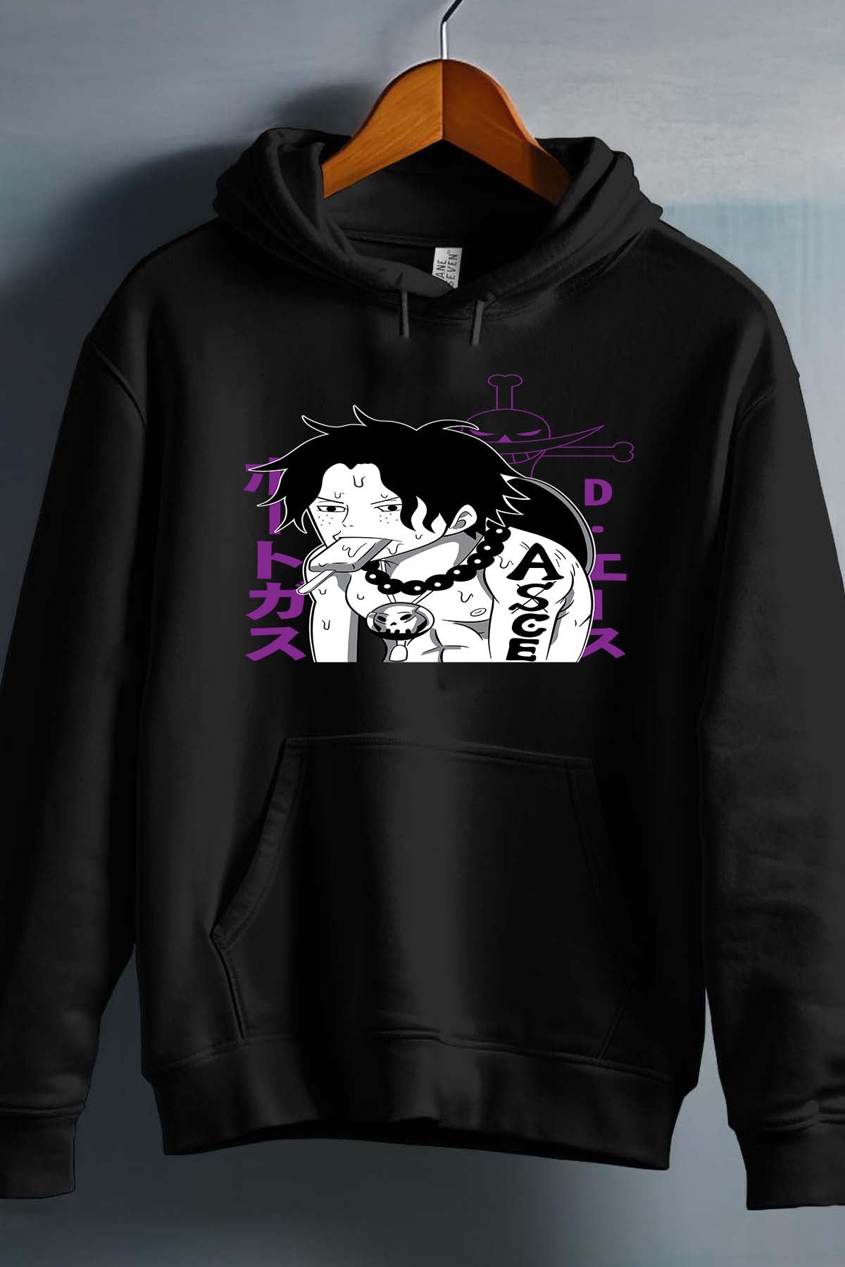COULEUR:Noir|Sweat Capuche Homme | ONEPIECE Ice cream Noir