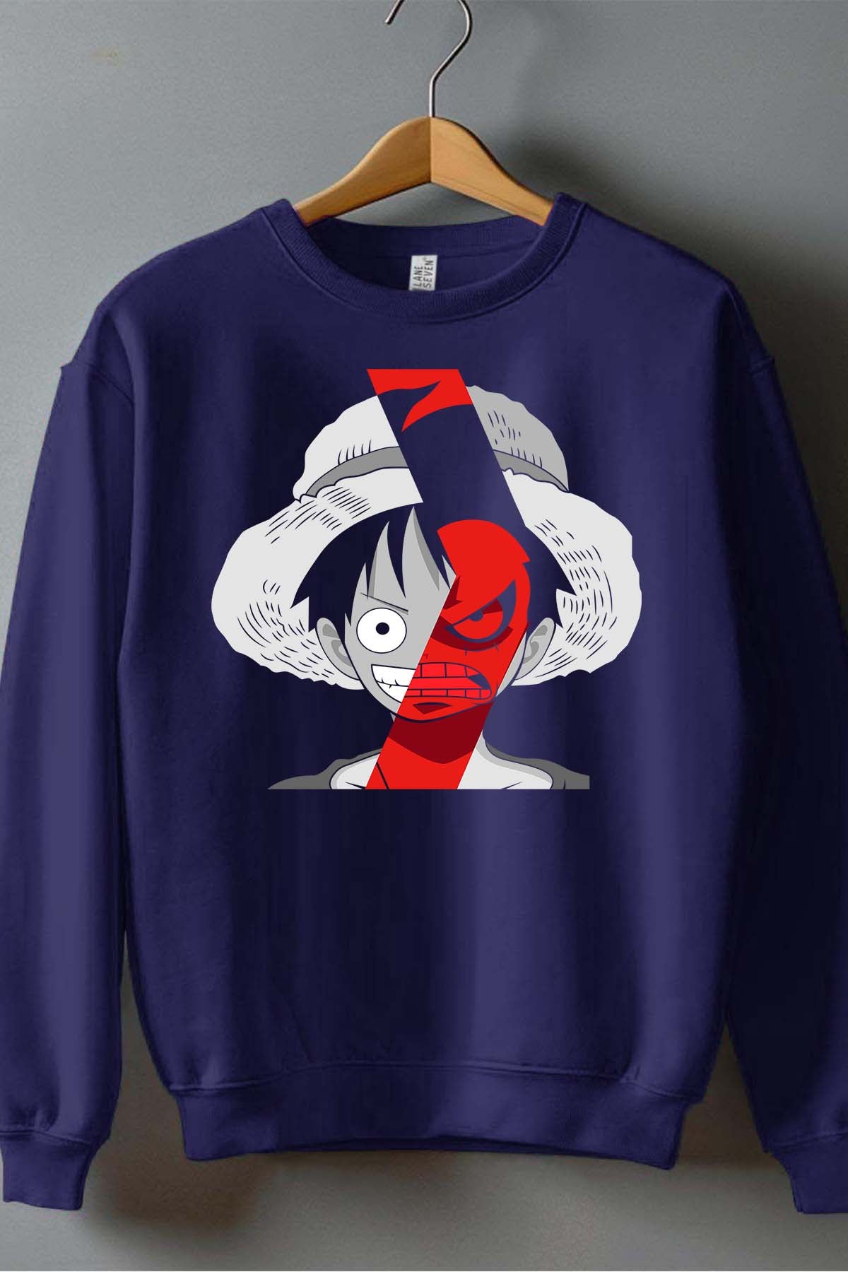 COULEUR:Marine|Sweat Col Rond Garçon | ONEPIECE Red Label Marine