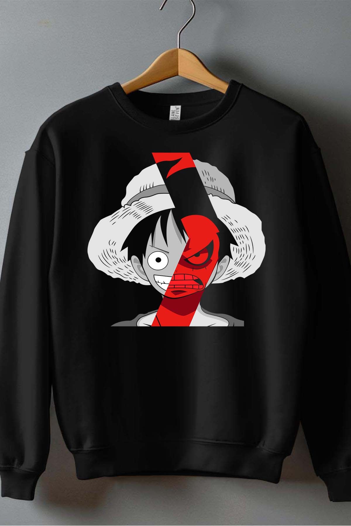 COULEUR:Noir|Sweat Col Rond Garçon | ONEPIECE Red Label Noir