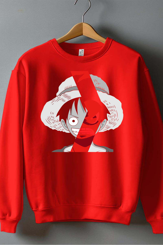 COULEUR:Rouge|Sweat Col Rond Garçon | ONEPIECE Red Label Rouge