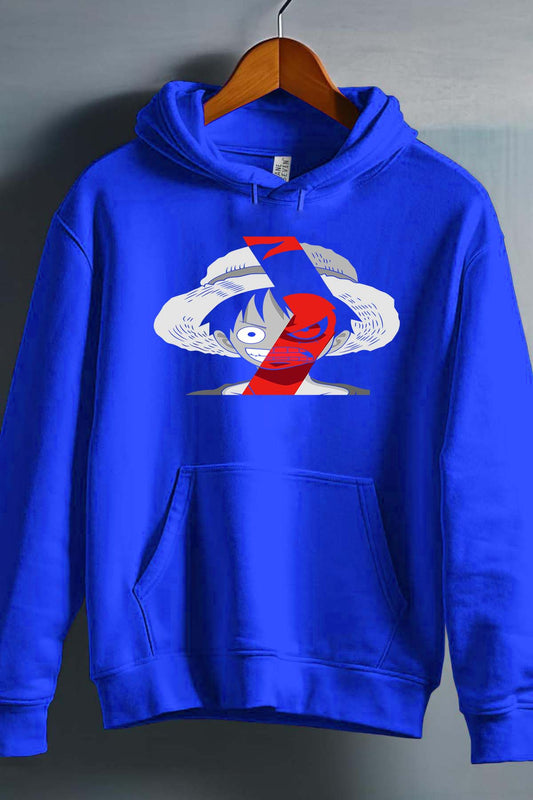 COULEUR:Bleu Roi|Sweat Capuche Homme | ONEPIECE Red Label Bleu Roi