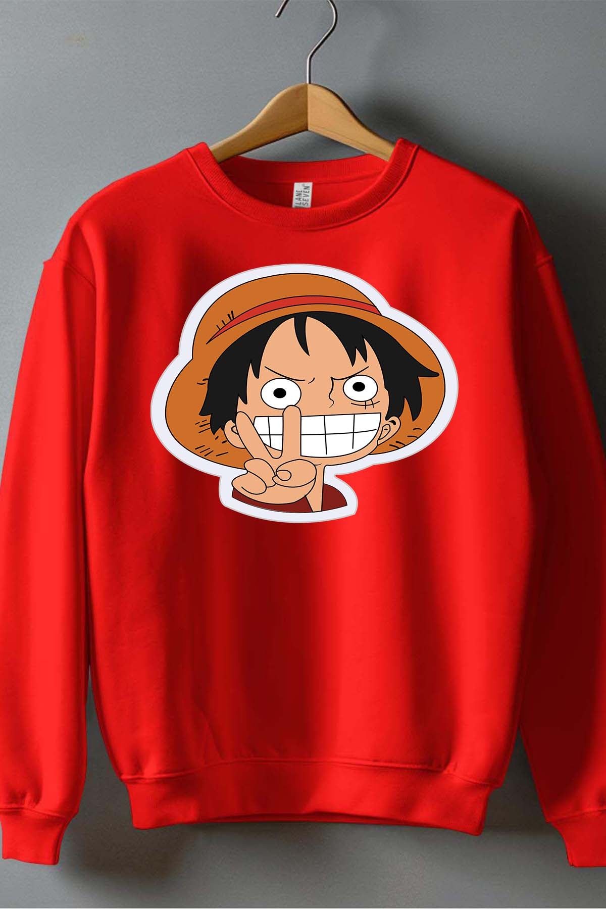 COULEUR:Rouge|Sweat Col Rond Garçon | ONEPIECE Victory Rouge