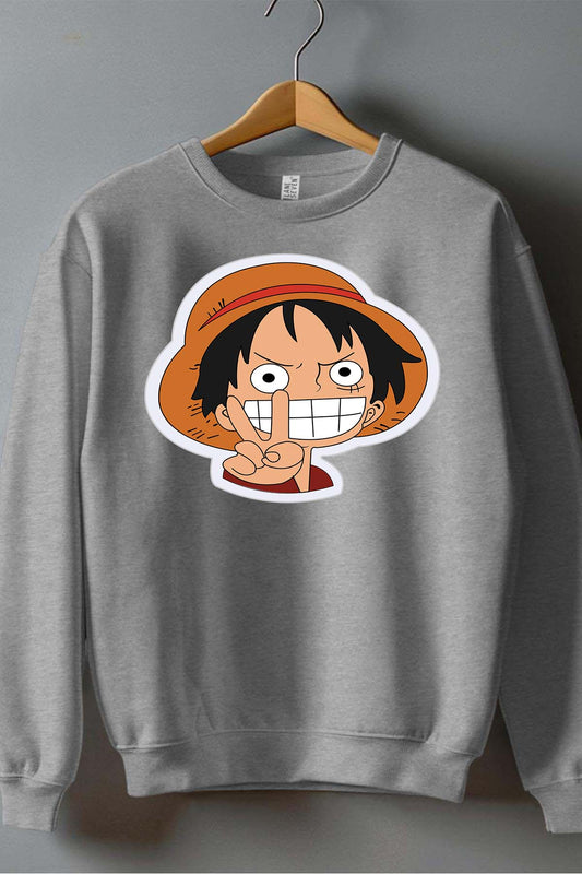 COULEUR:Gris|Sweat Col Rond Homme | ONEPIECE Victory Gris