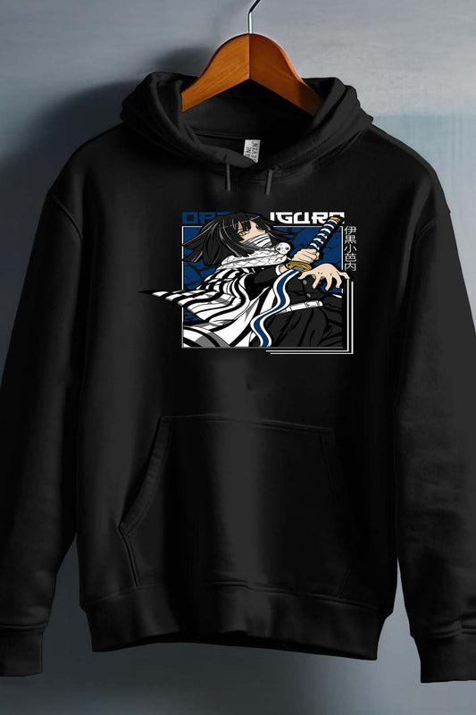 COULEUR:Noir|Sweat Capuche Homme | Obanai Iguro 01 Noir