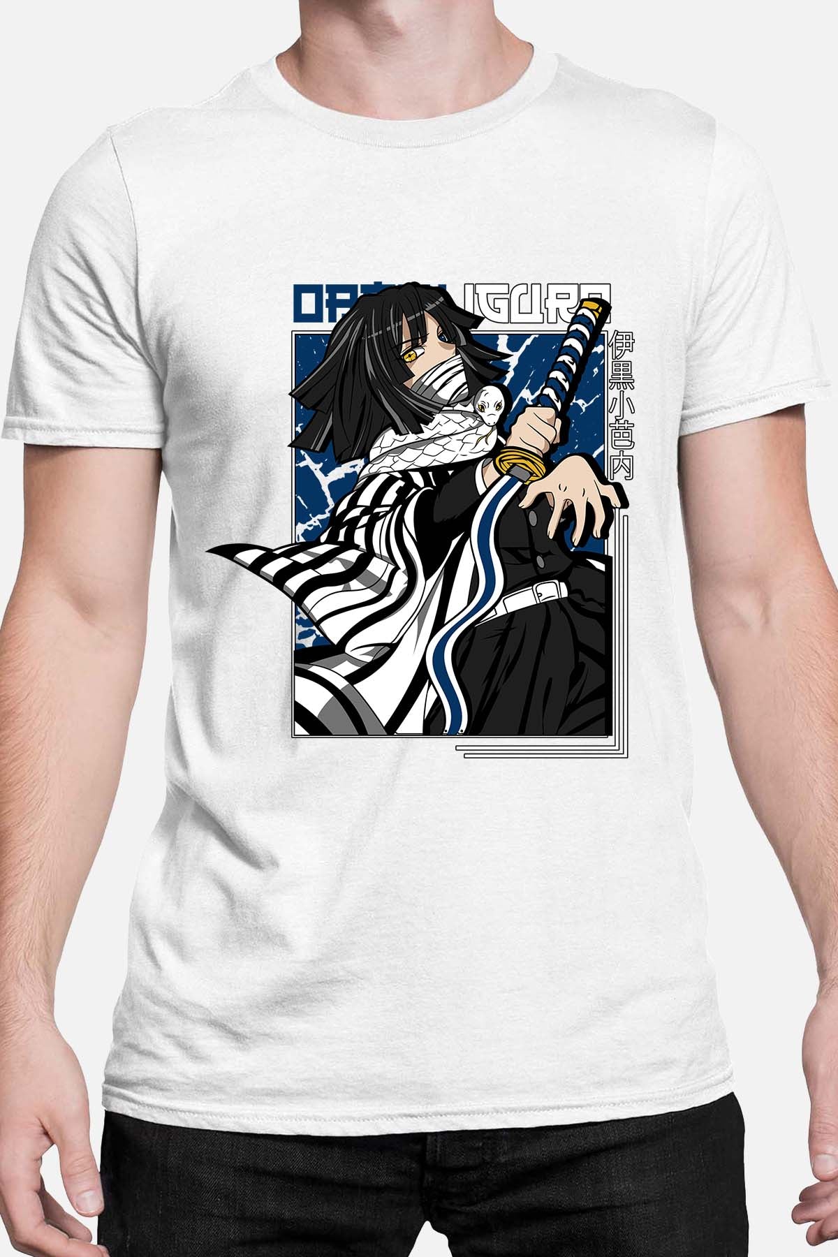 COULEUR:Blanc|T-shirt Homme | Obanai Iguro 01 Blanc