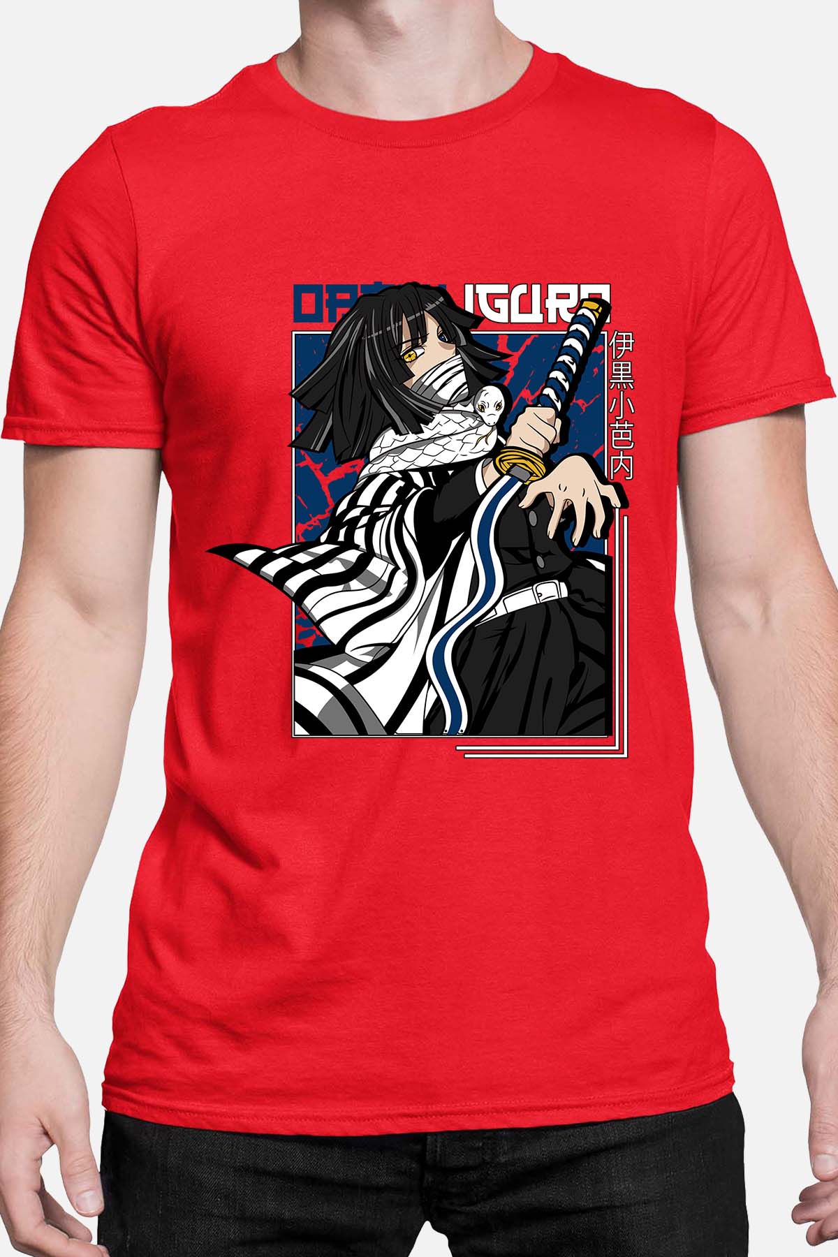 COULEUR:Rouge|T-shirt Homme | Obanai Iguro 01 Rouge