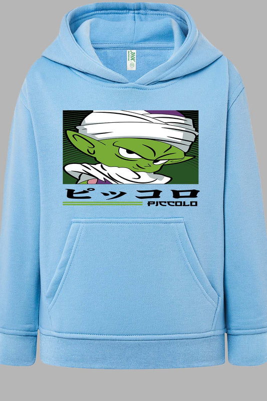 COULEUR:Bleu Ciel|Sweat Capuche Garçon | PICCOLO CHIBI 01 Bleu Ciel