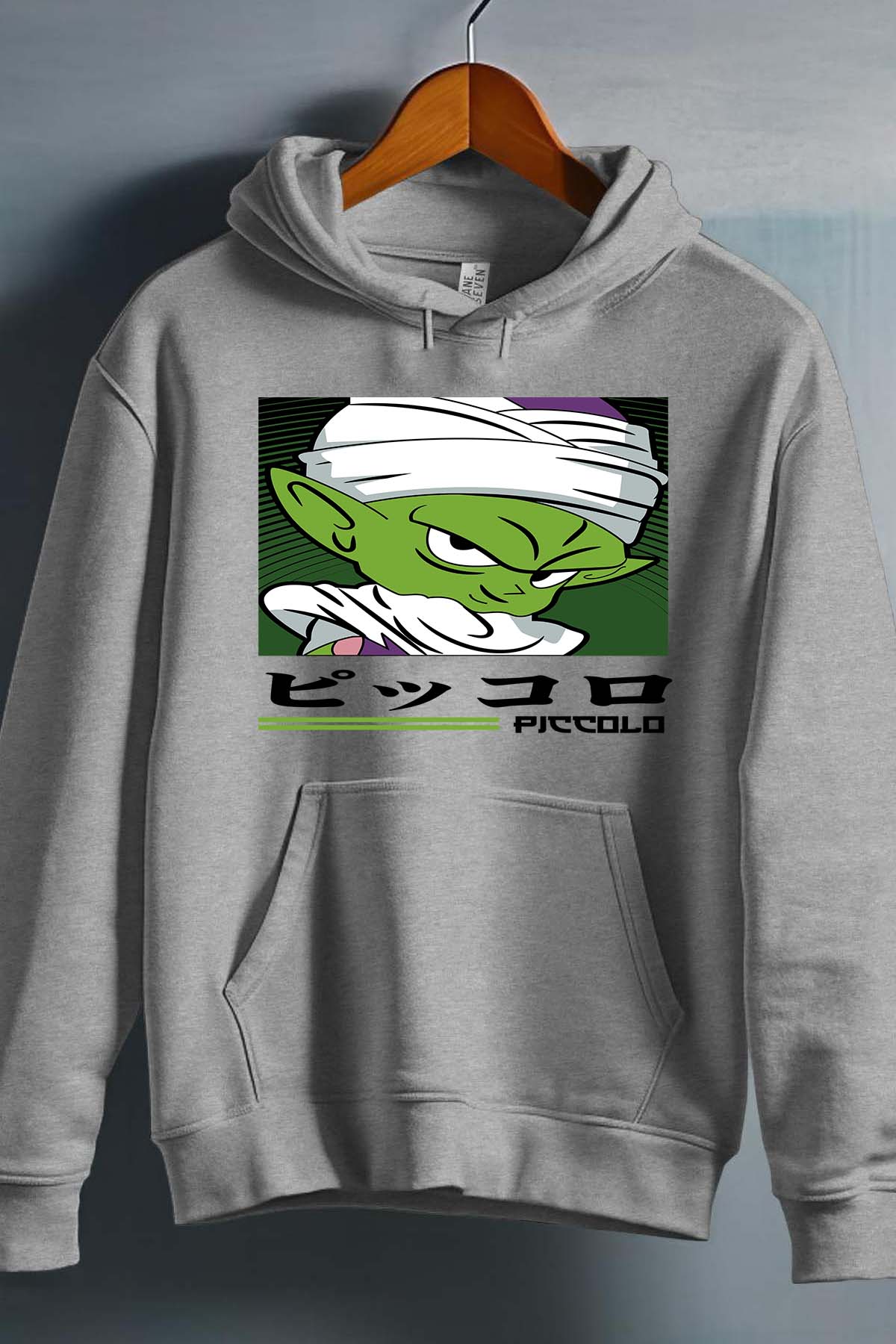 COULEUR:Gris|Sweat Capuche Homme | PICCOLO CHIBI 01 Gris