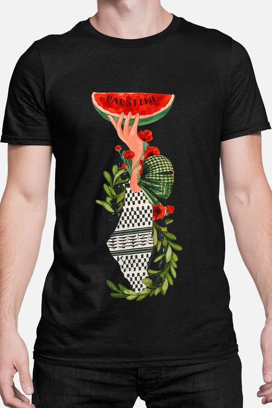 T-shirt Homme Palestine Misr Noir