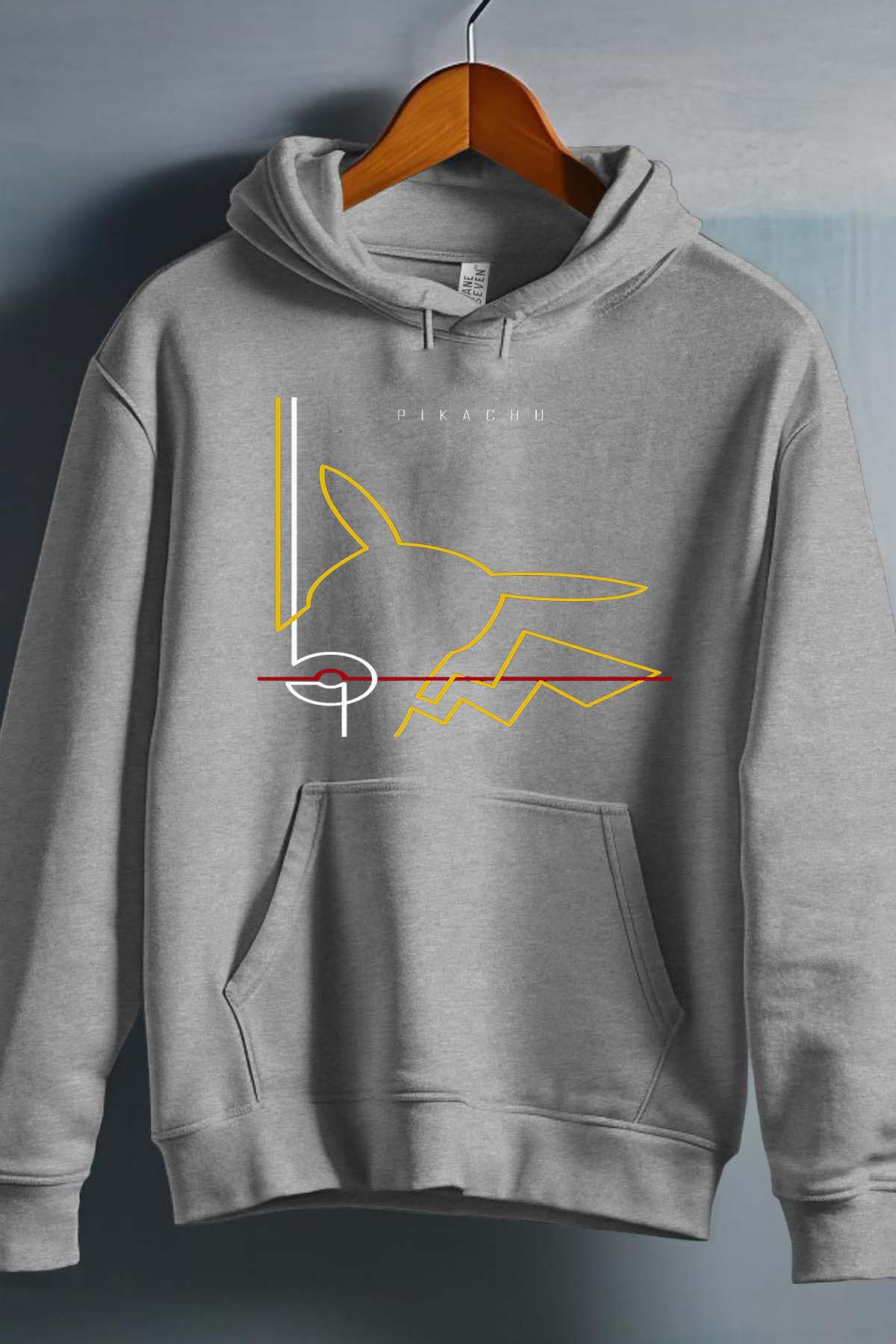 COULEUR:Gris|Sweat Capuche Fille | Pik light Gris