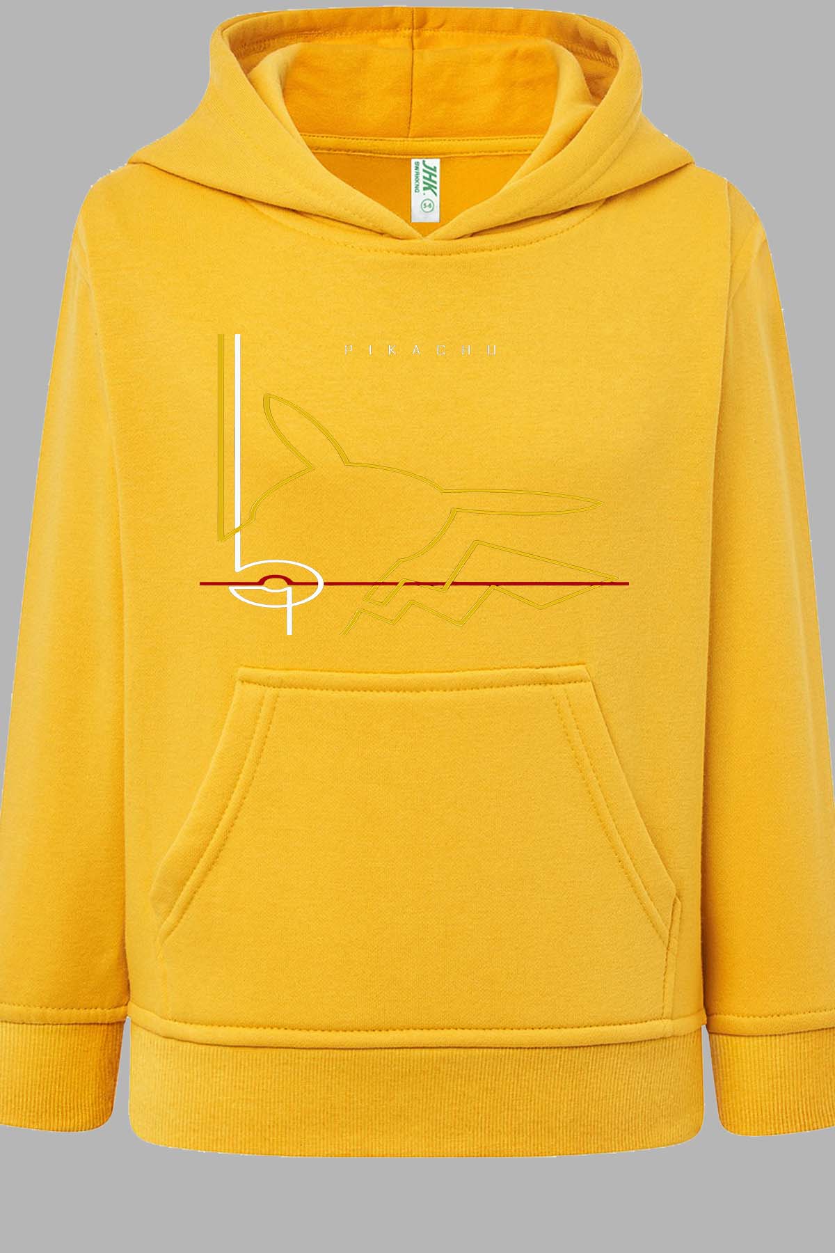COULEUR:Jaune|Sweat Capuche Fille | Pik light Jaune