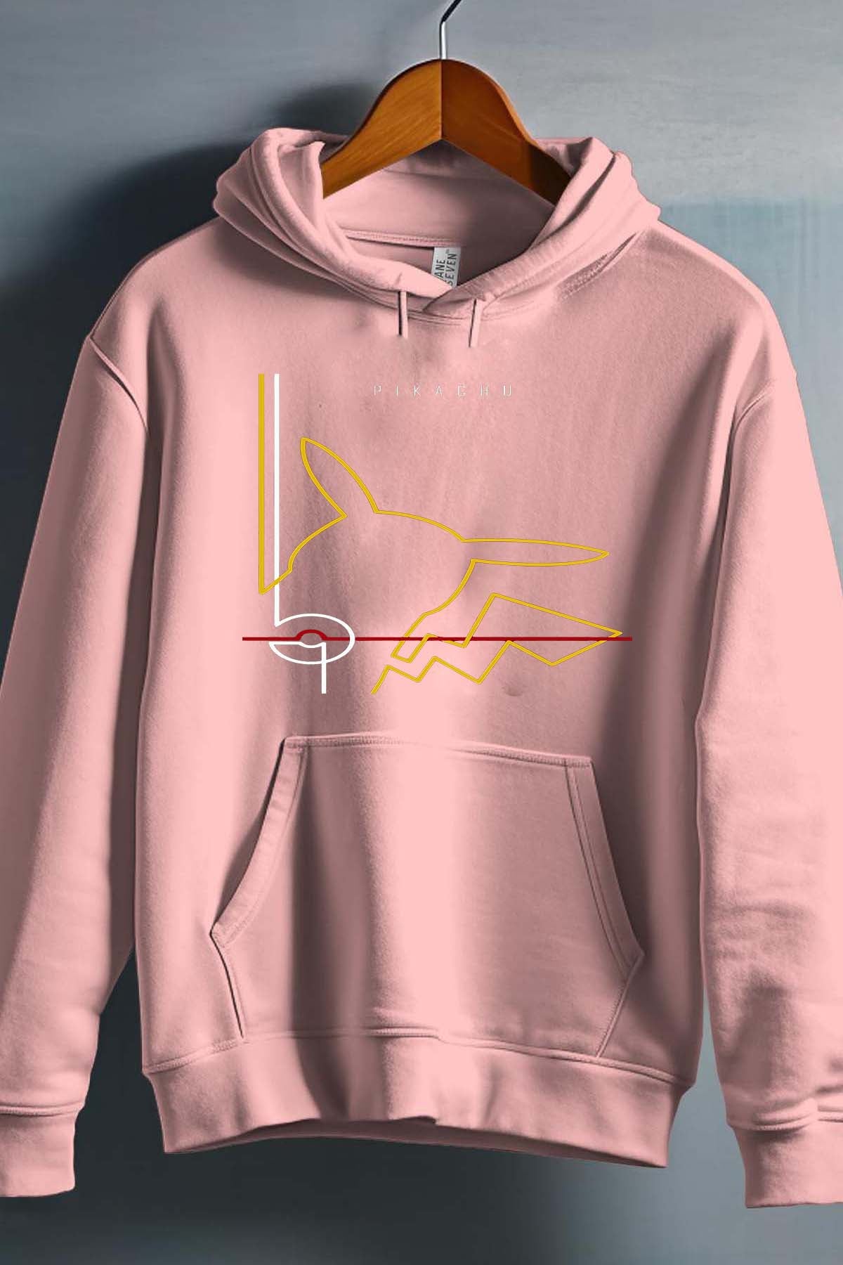 COULEUR:Rose|Sweat Capuche Fille | Pik light Rose