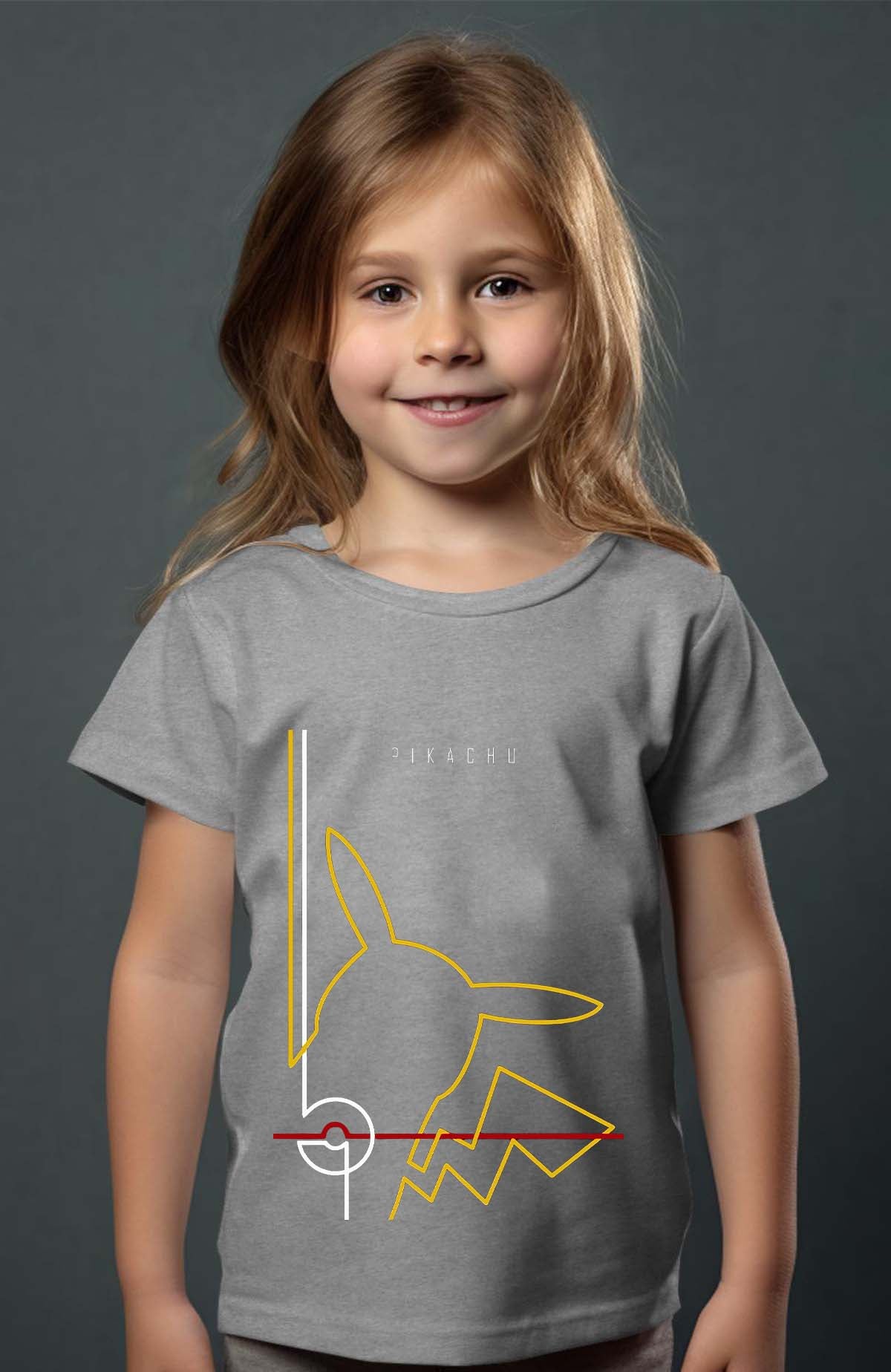 COULEUR:Gris|T-shirt Fille | Pik light Gris