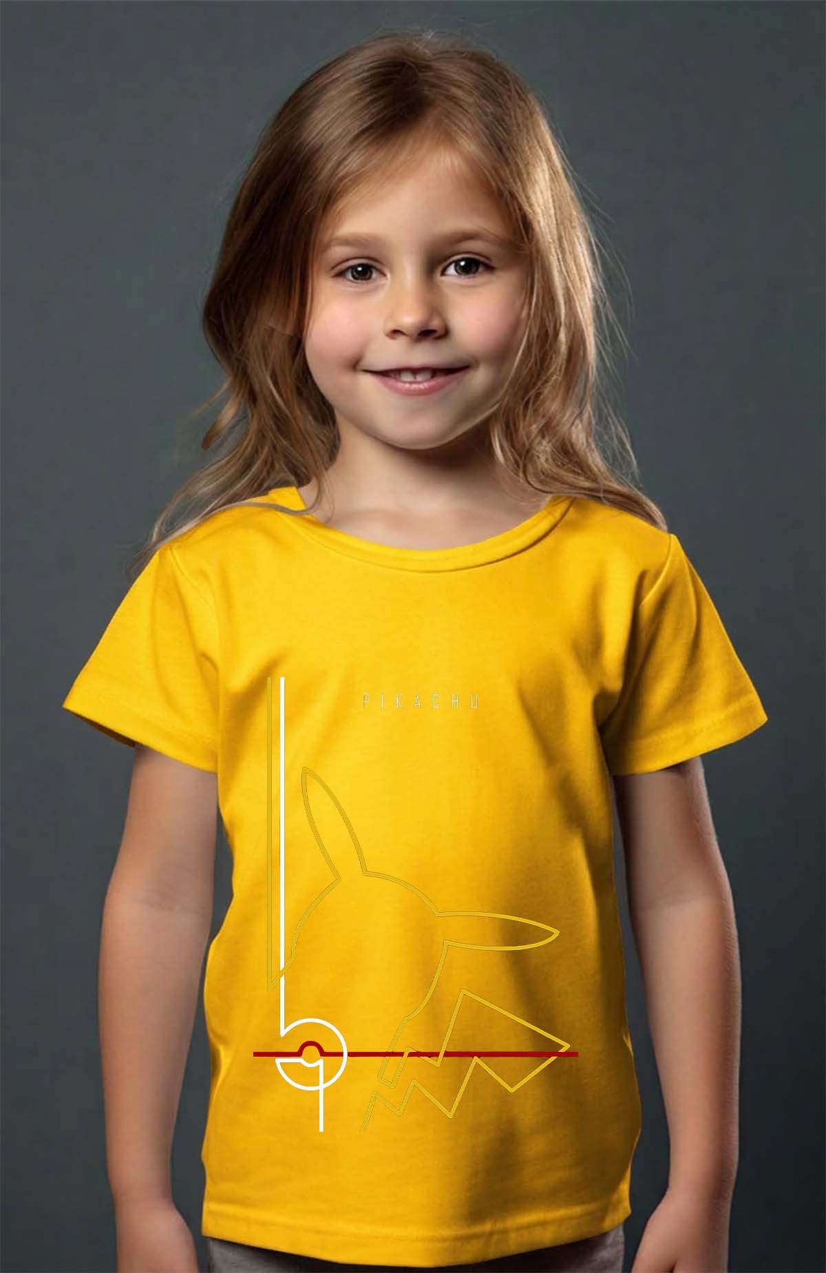 COULEUR:Jaune|T-shirt Fille | Pik light Jaune