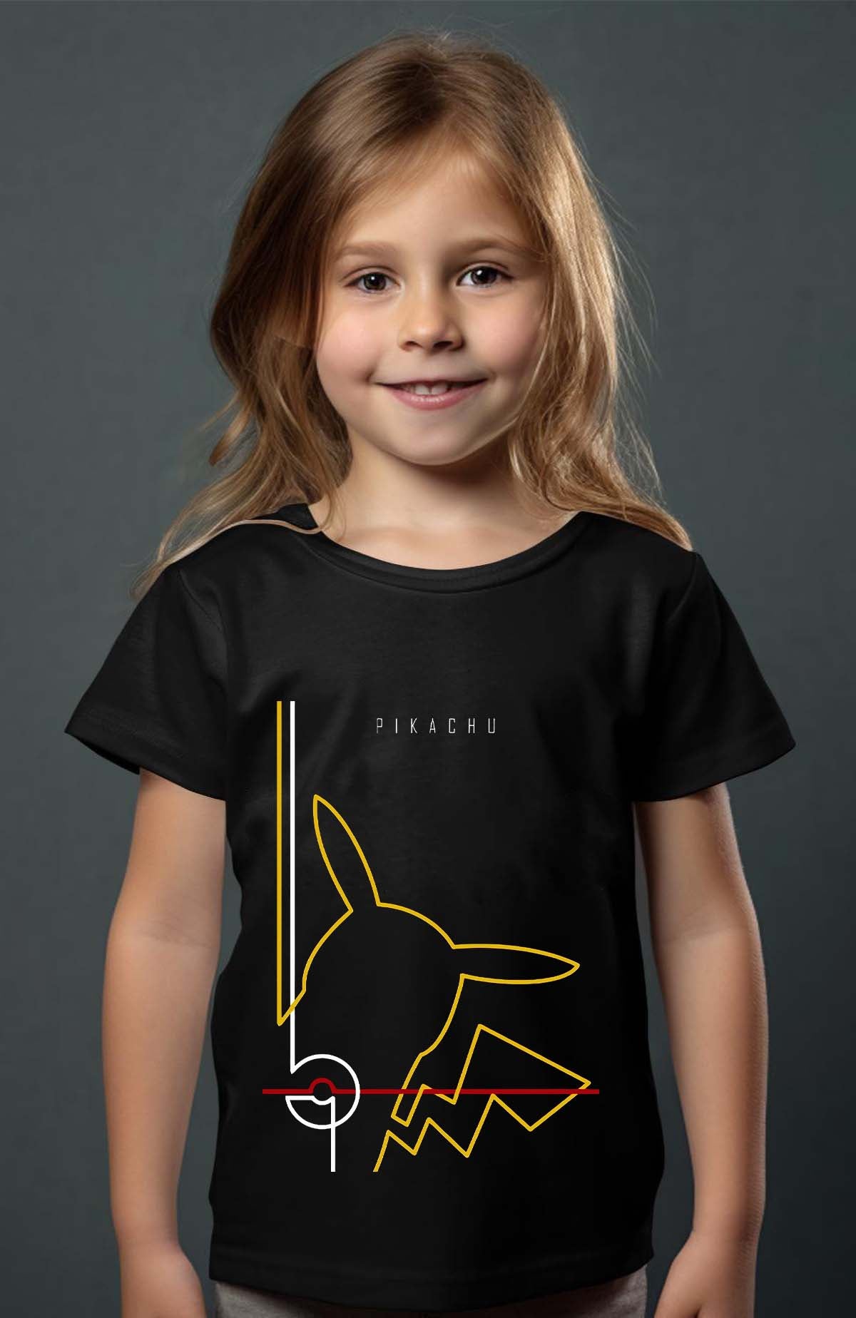COULEUR:Noir|T-shirt Fille | Pik light Noir