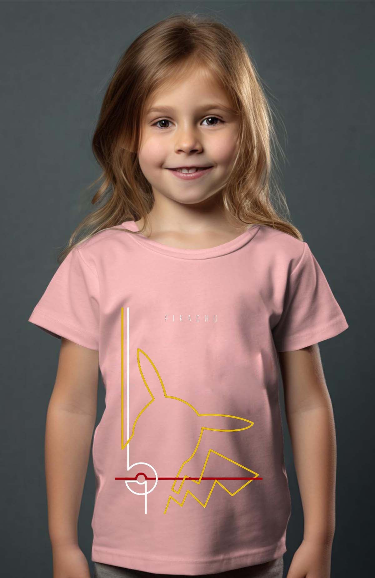 COULEUR:Rose|T-shirt Fille | Pik light Rose