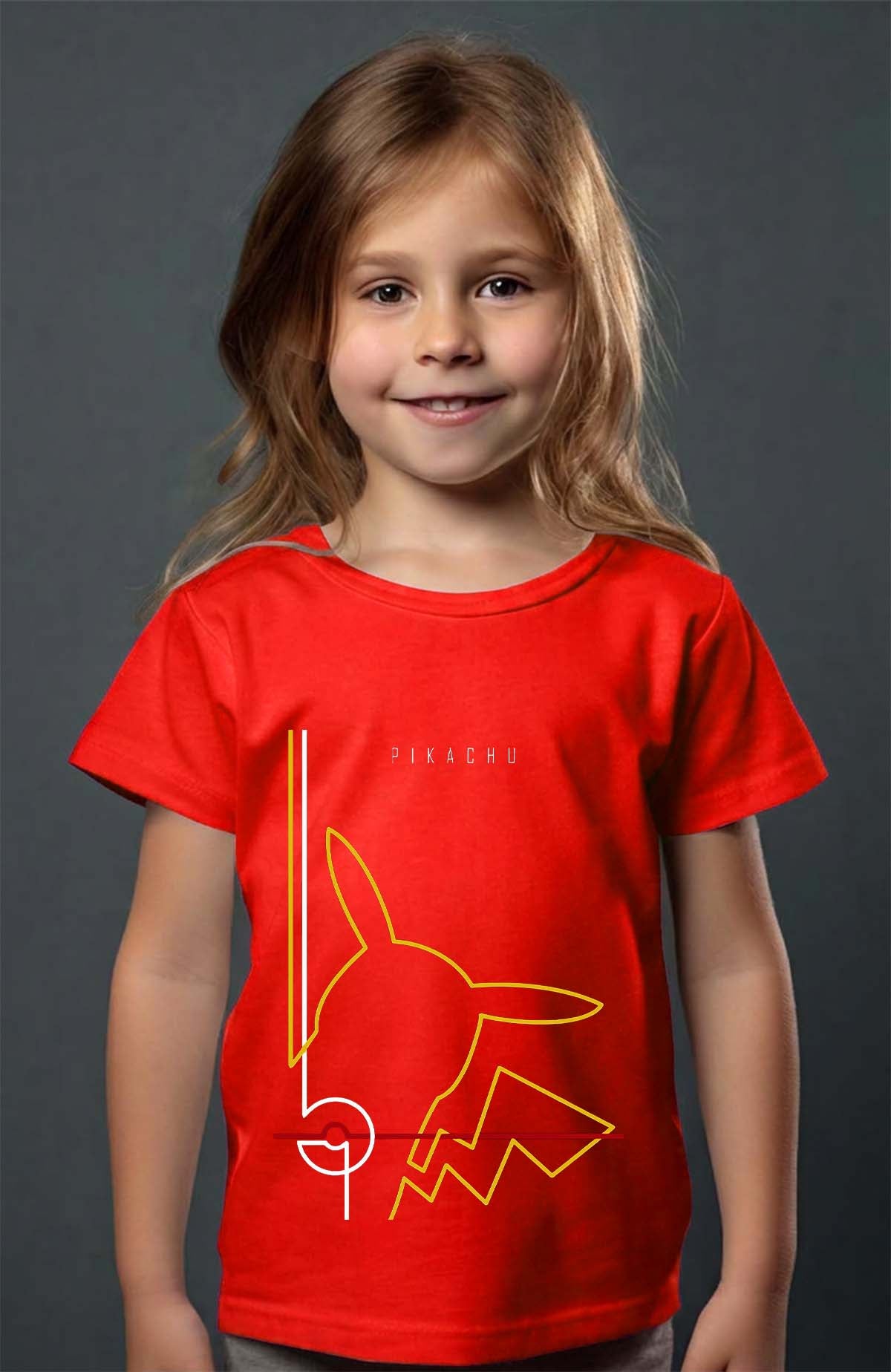 COULEUR:Rouge|T-shirt Fille | Pik light Rouge