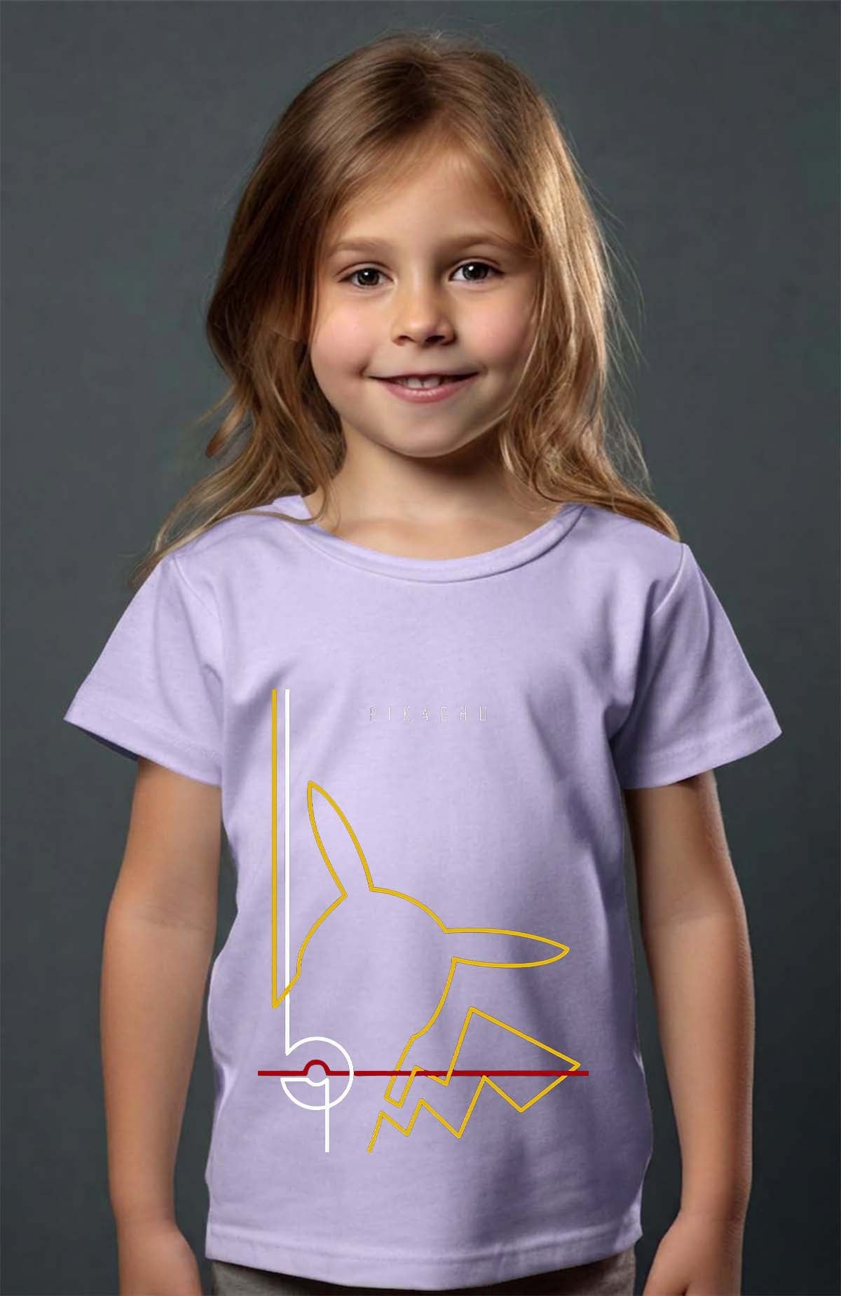 COULEUR:Violet|T-shirt Fille | Pik light Violet