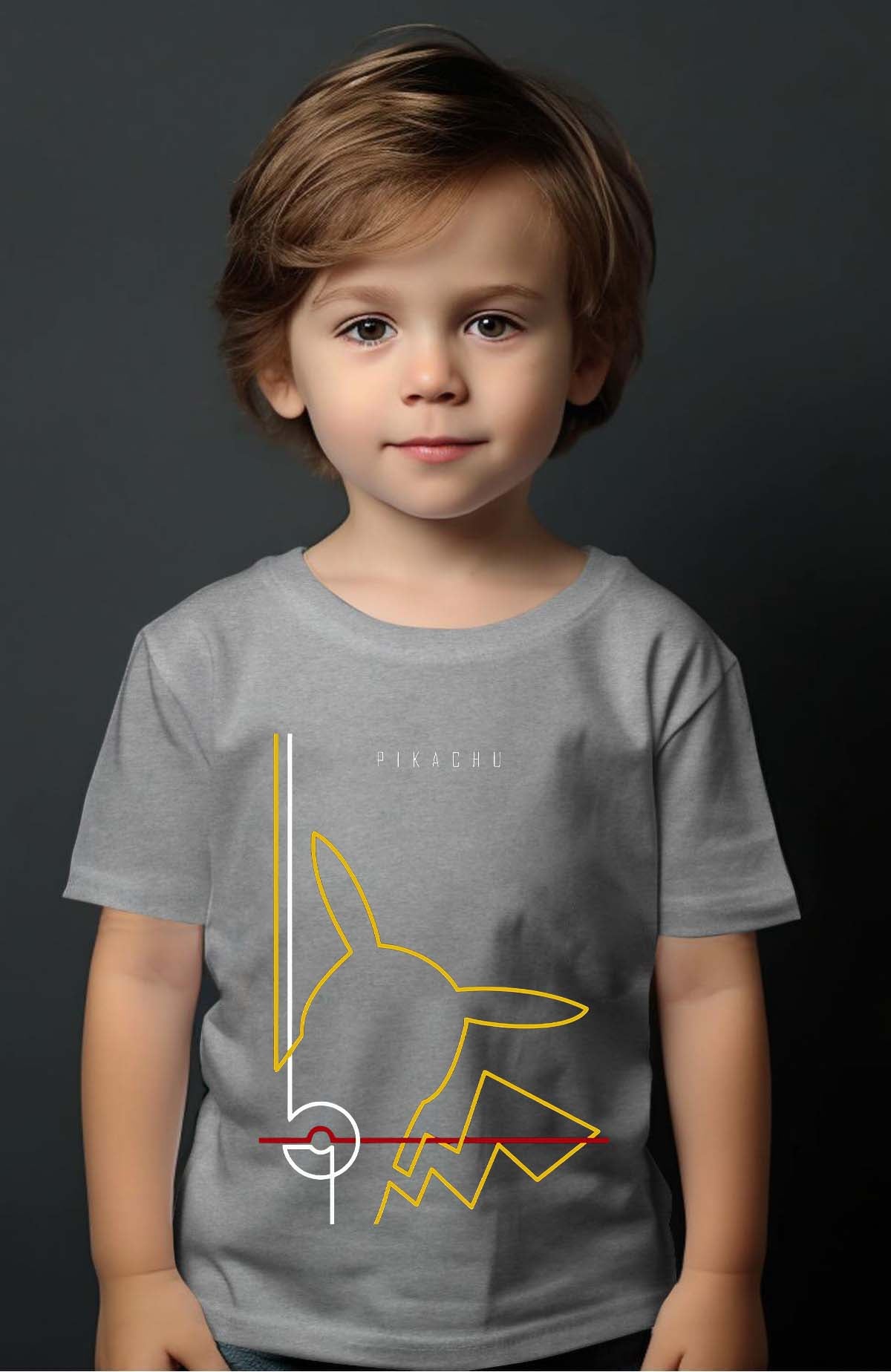 COULEUR:Gris|T-shirt Garçon | Pik light Gris