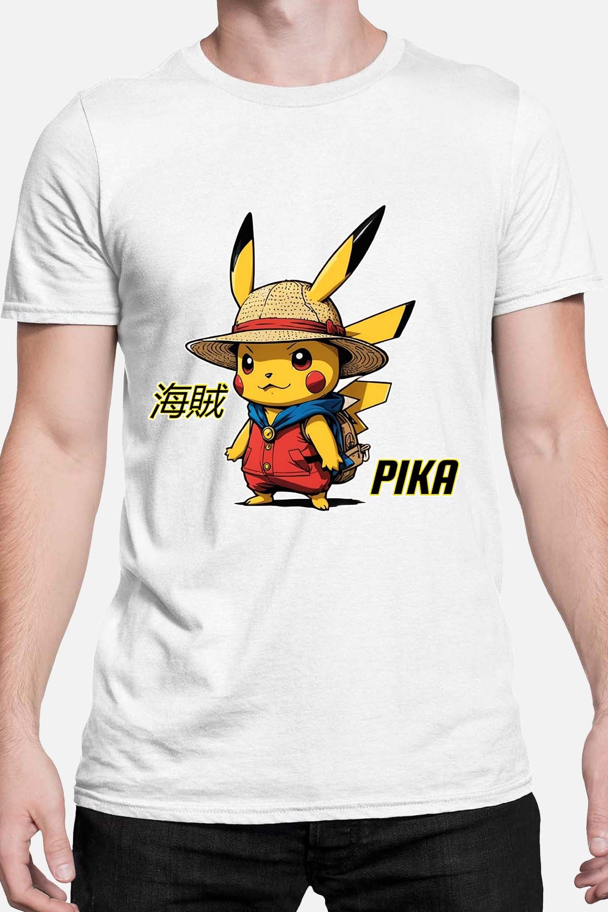 COULEUR:Blanc|T-shirt Homme | Pika Luffy Blanc