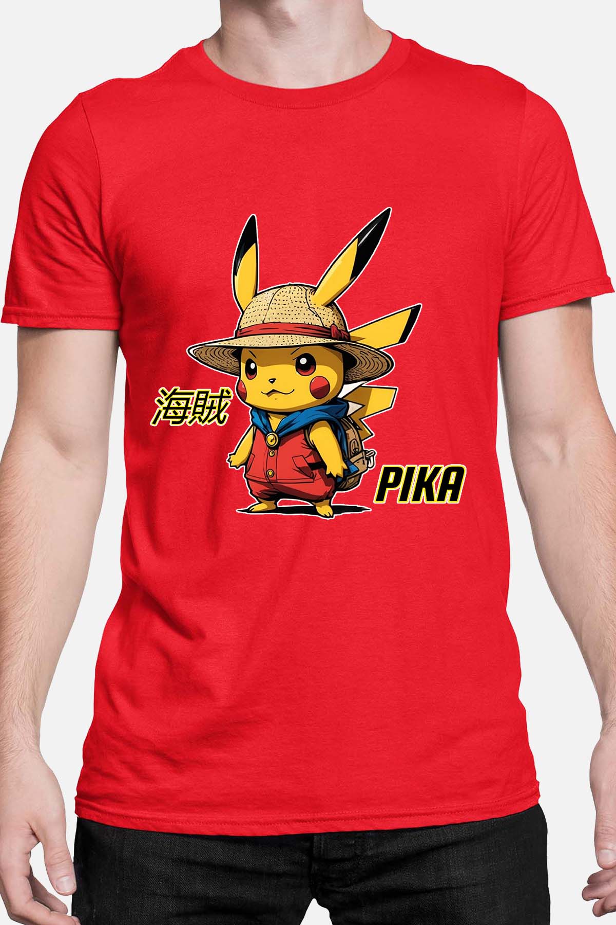 COULEUR:Rouge|T-shirt Homme | Pika Luffy Rouge