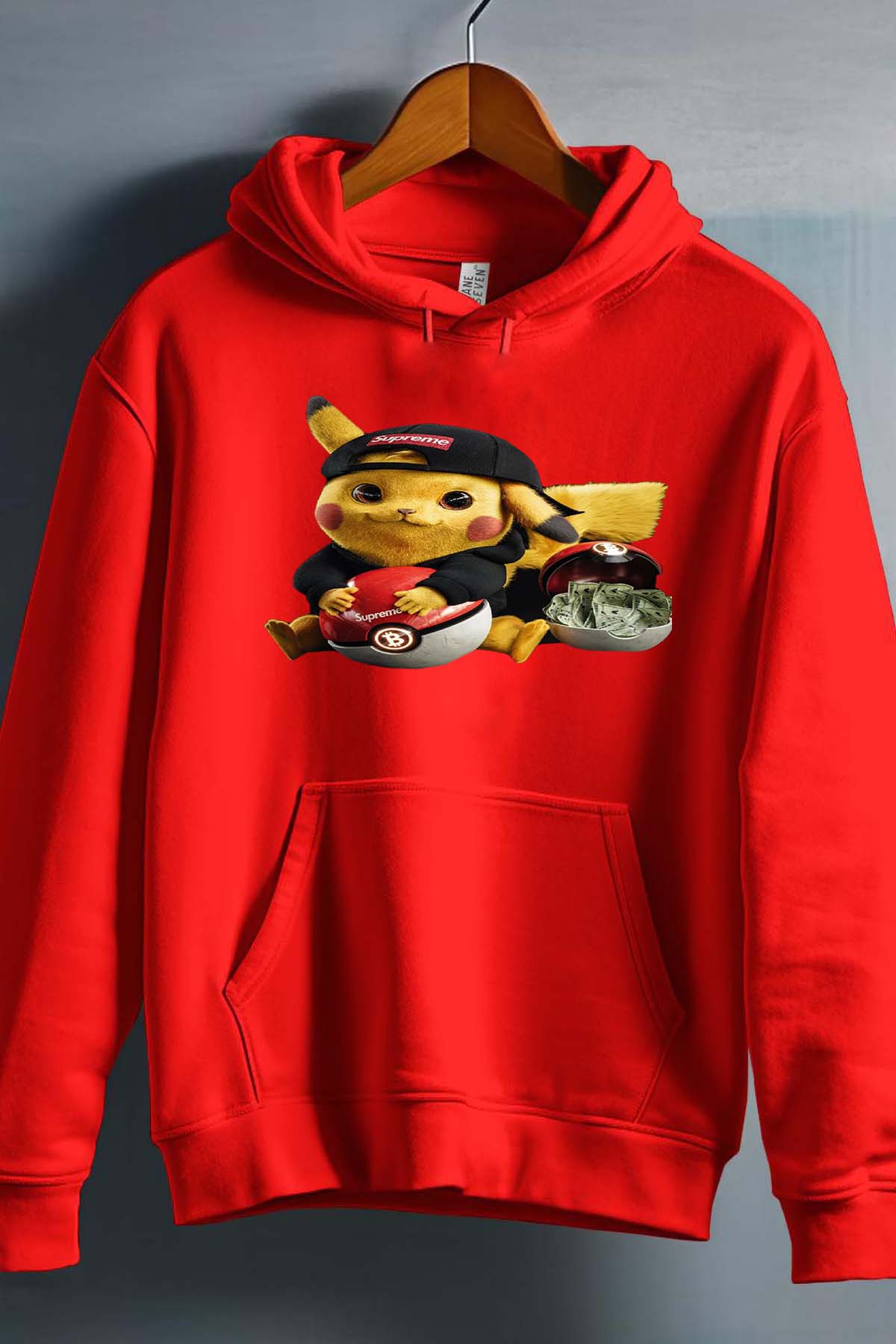 COULEUR:Rouge|Sweat Capuche Garçon | Pika la street Rouge
