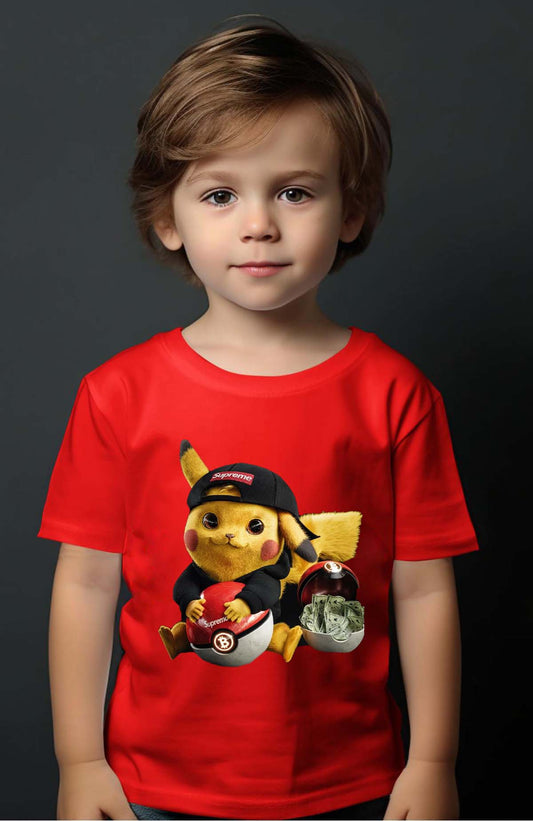 COULEUR:Rouge|T-shirt Garçon | Pika la street Rouge