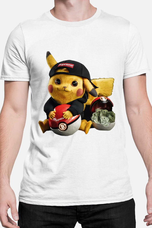 COULEUR:Blanc|T-shirt Homme | Pika la street Blanc