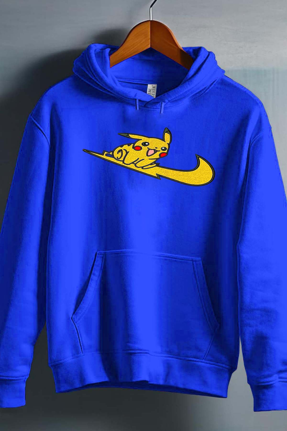COULEUR:Bleu Roi|Sweat Capuche Garçon | Pika on virgule Bleu Roi