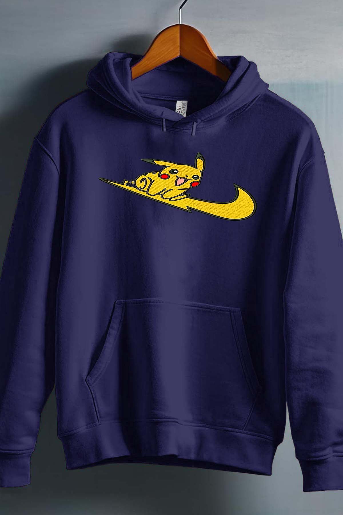 COULEUR:Marine|Sweat Capuche Garçon | Pika on virgule Marine