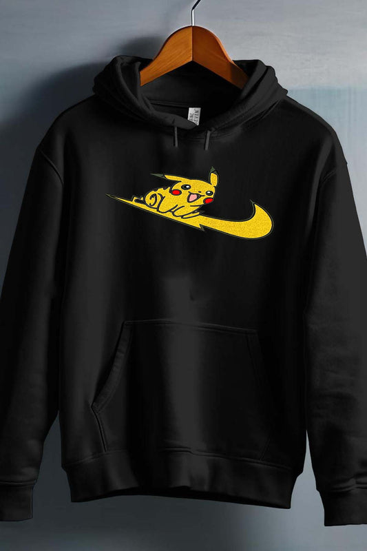 COULEUR:Noir|Sweat Capuche Garçon | Pika on virgule Noir