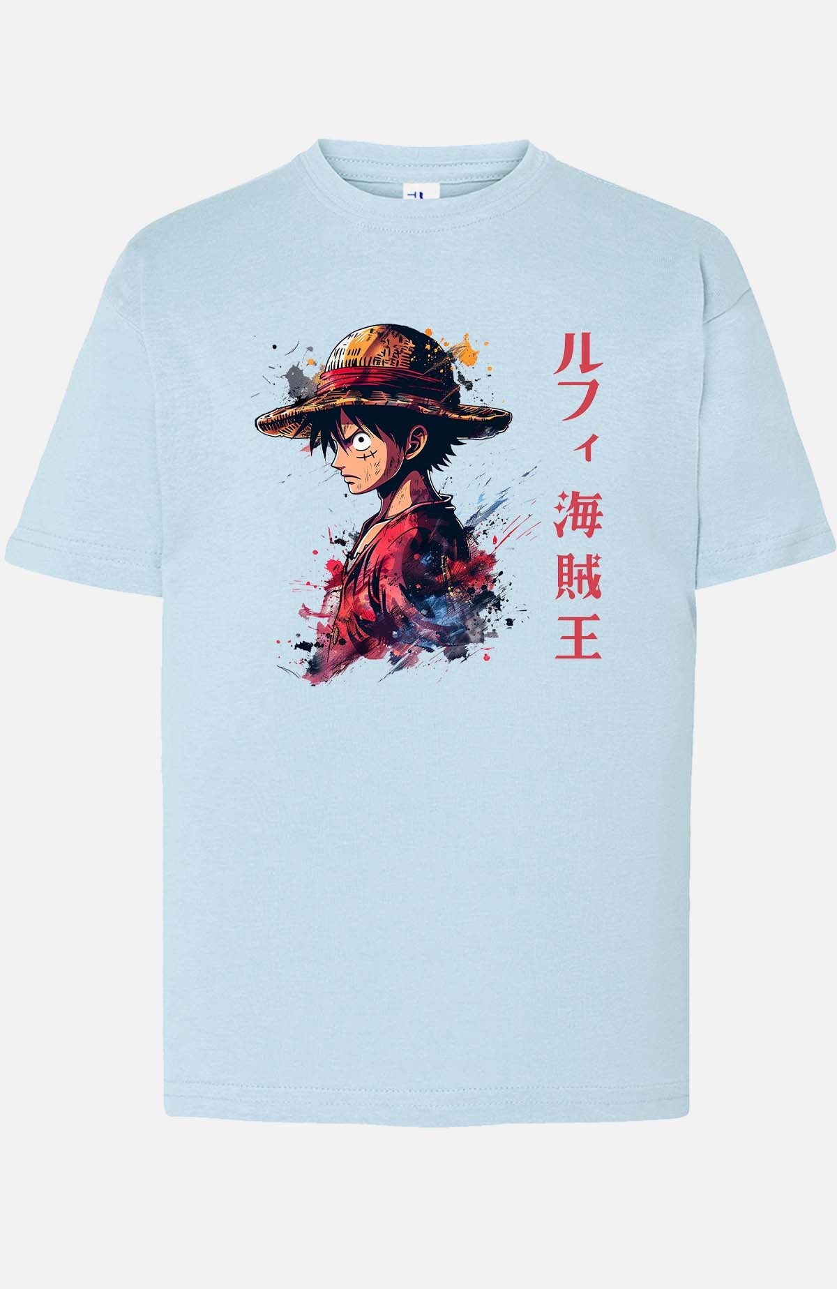 COULEUR:Bleu Ciel|T-shirt Garçon | Pirate King one Bleu Ciel