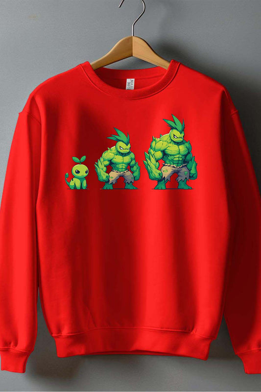 COULEUR:Rouge|Sweat Col Rond Garçon | PokHulk Rouge