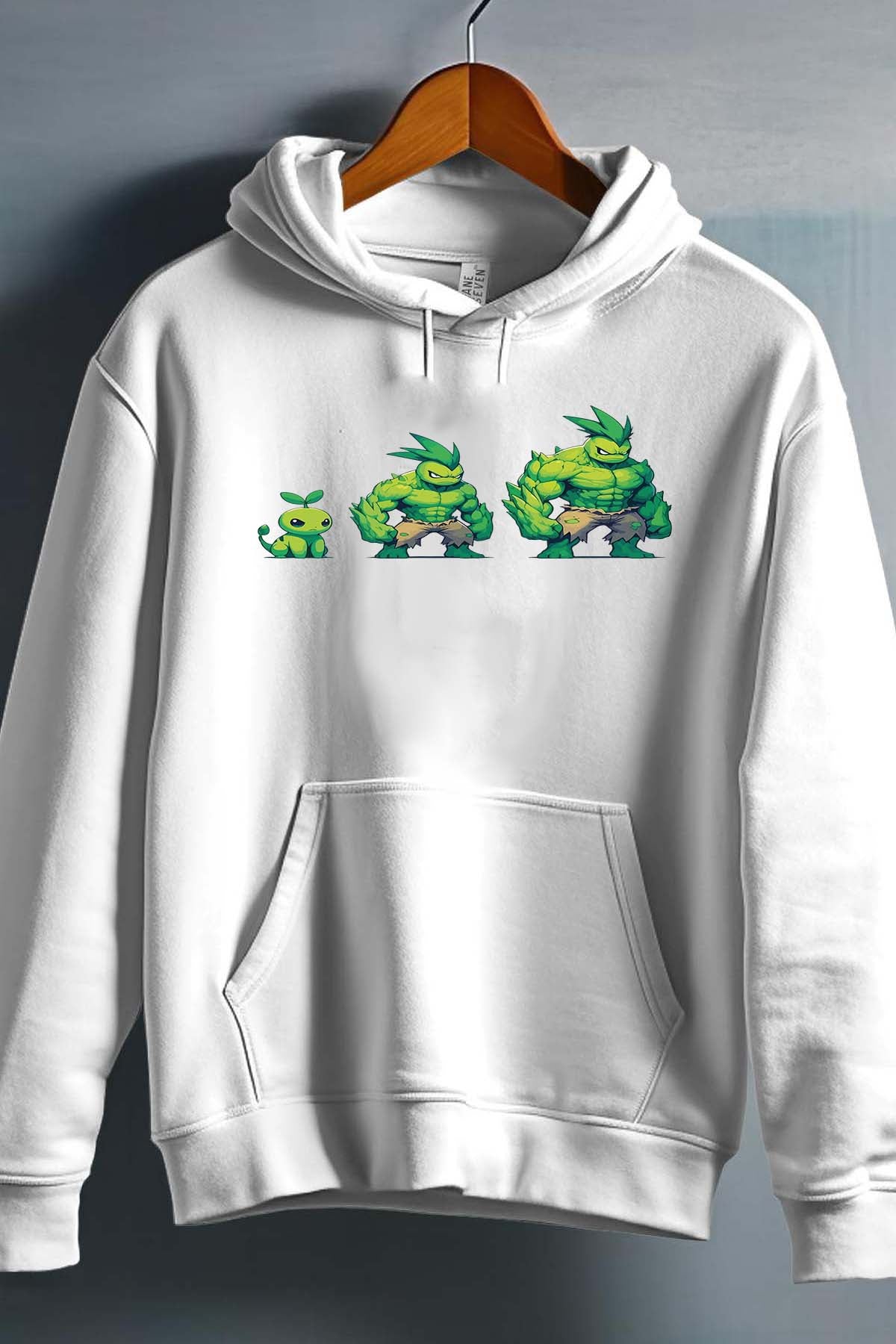 COULEUR:Blanc|Sweat Capuche Garçon | PokHulk Blanc
