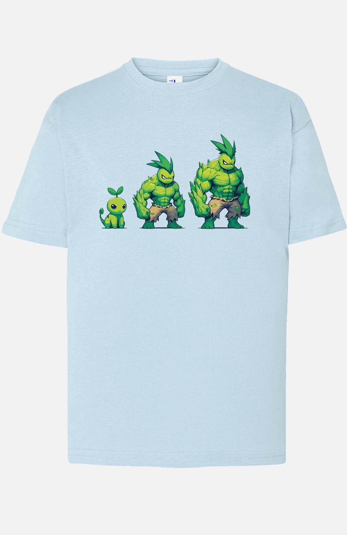 COULEUR:Bleu Ciel|T-shirt Garçon | PokHulk Bleu Ciel
