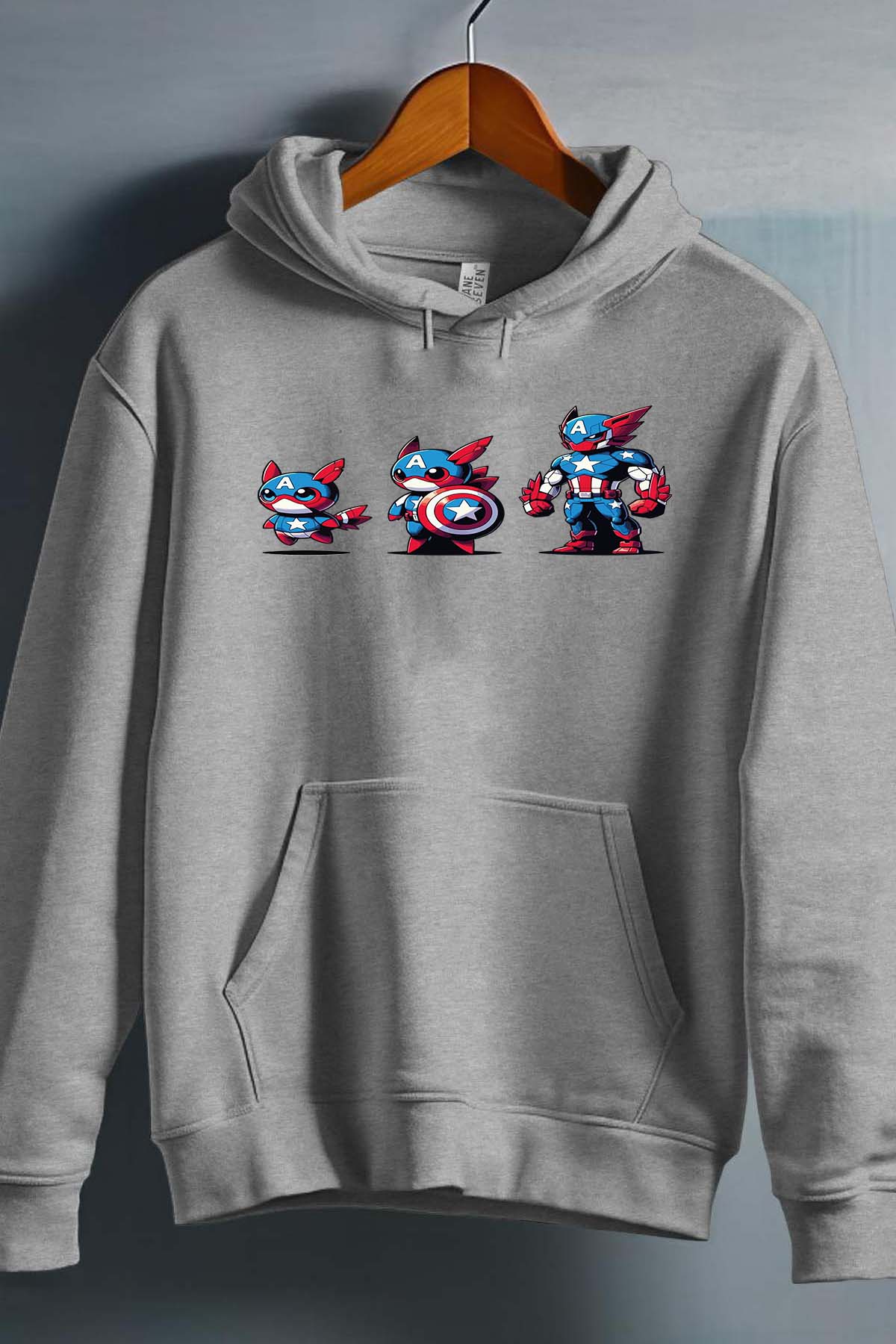 COULEUR:Gris|Sweat Capuche Garçon | Poke America Gris