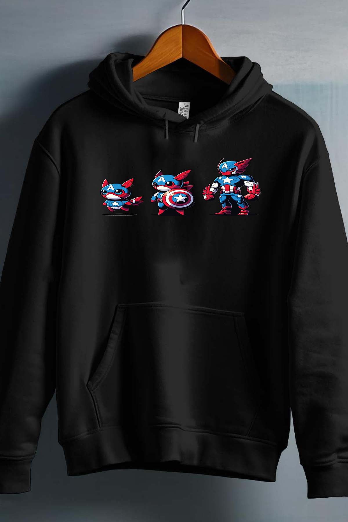 COULEUR:Noir|Sweat Capuche Garçon | Poke America Noir