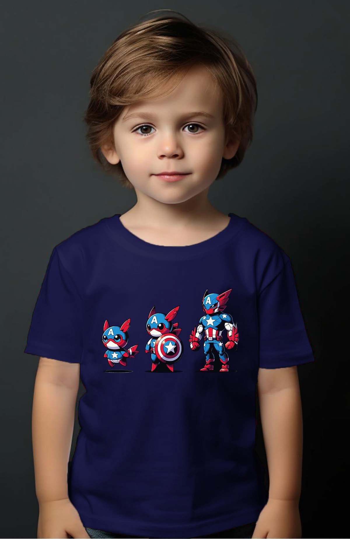 COULEUR:Marine|T-shirt Garçon | Poke America Marine