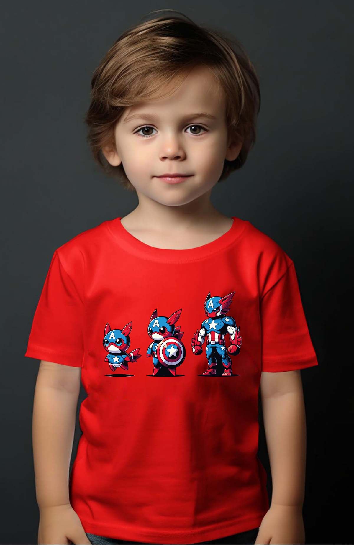 COULEUR:Rouge|T-shirt Garçon | Poke America Rouge