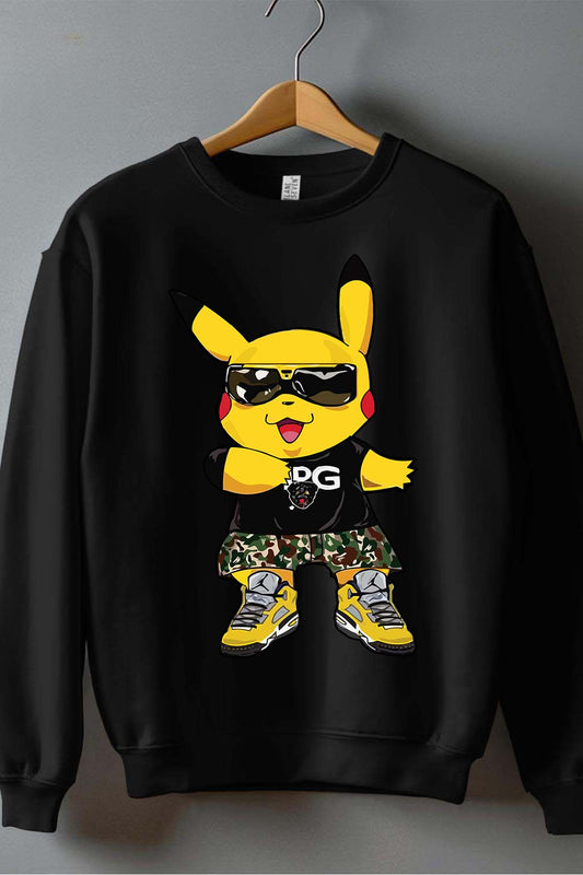 COULEUR:Noir|Sweat Col Rond Garçon | Poké D&G Noir