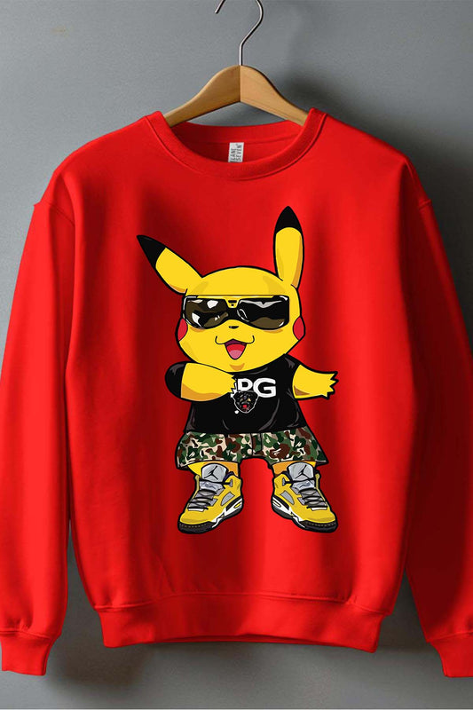 COULEUR:Rouge|Sweat Col Rond Garçon | Poké D&G Rouge