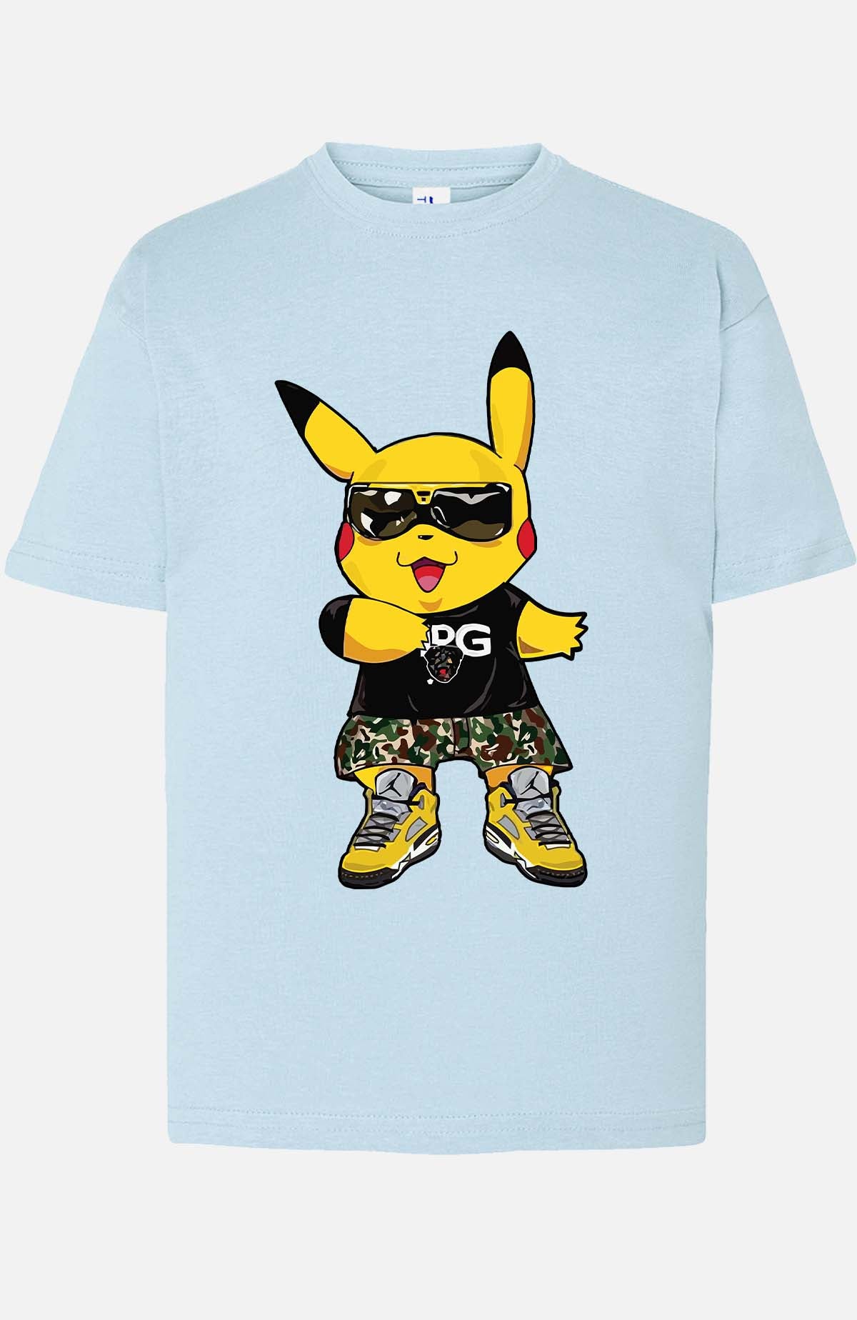 COULEUR:Bleu Ciel|T-shirt Garçon | Poké D&G Bleu Ciel