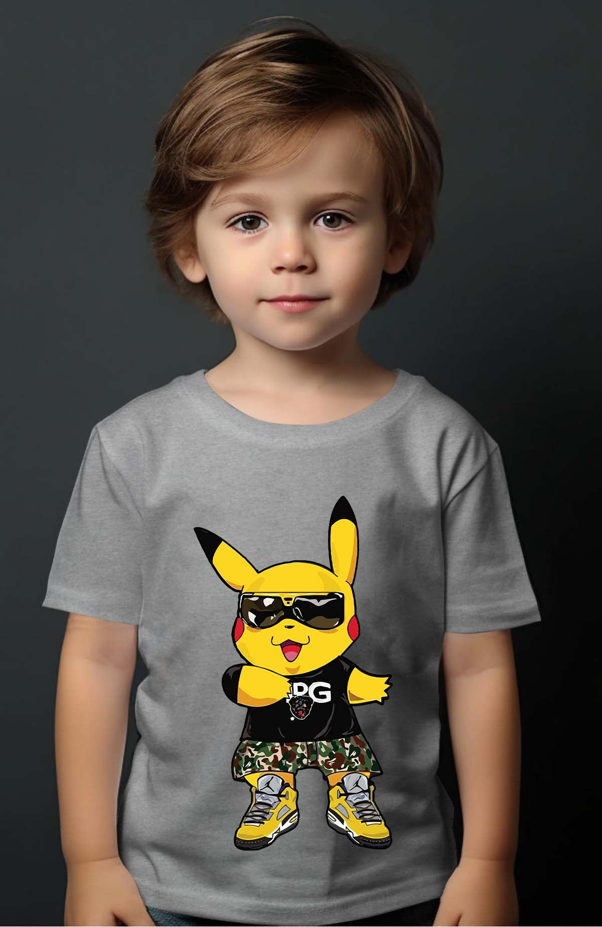 COULEUR:Gris|T-shirt Garçon | Poké D&G Gris