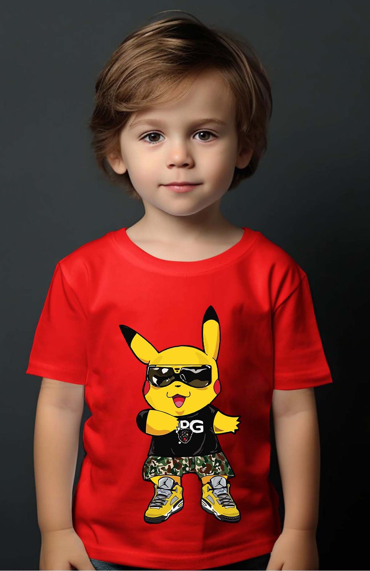 COULEUR:Rouge|T-shirt Garçon | Poké D&G Rouge