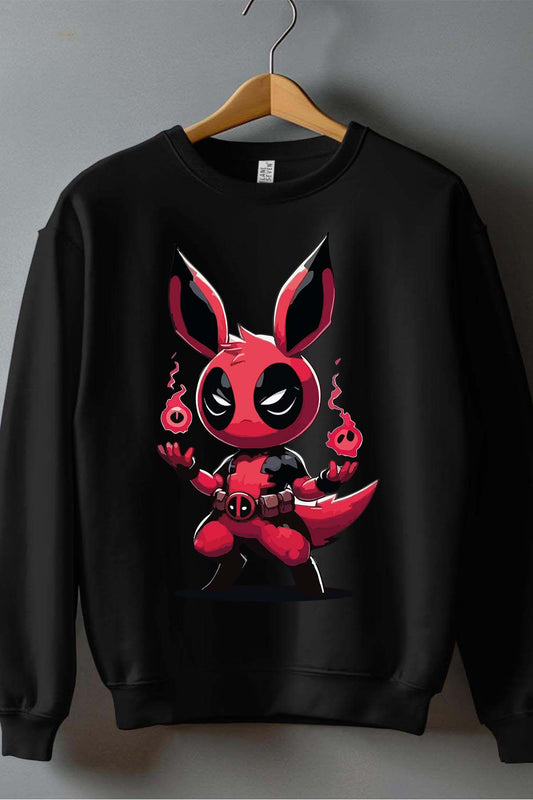 COULEUR:Noir|Sweat Col Rond Garçon | Pokedead Noir