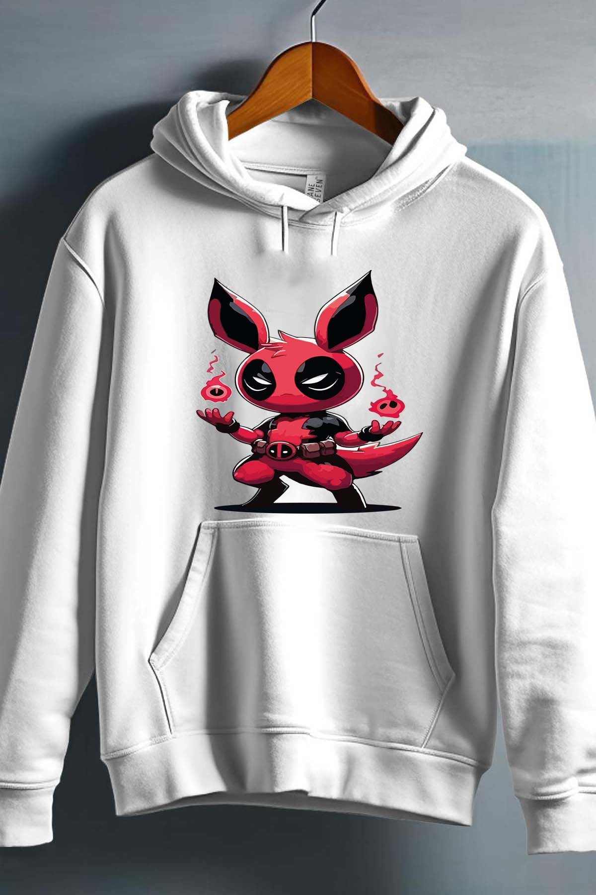 COULEUR:Blanc|Sweat Capuche Garçon | Pokedead Blanc