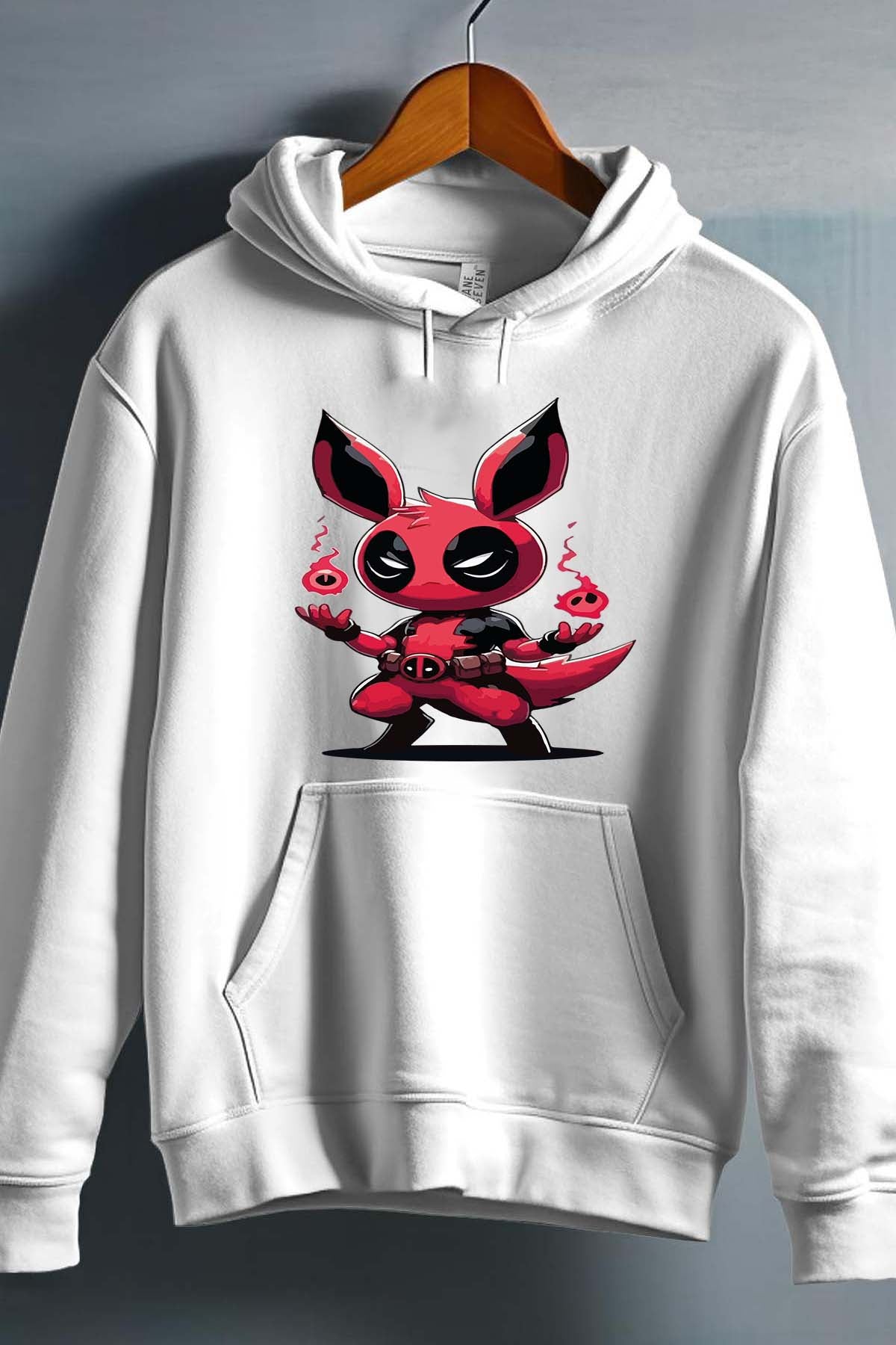 COULEUR:Blanc|Sweat Capuche Homme | Pokedead Blanc