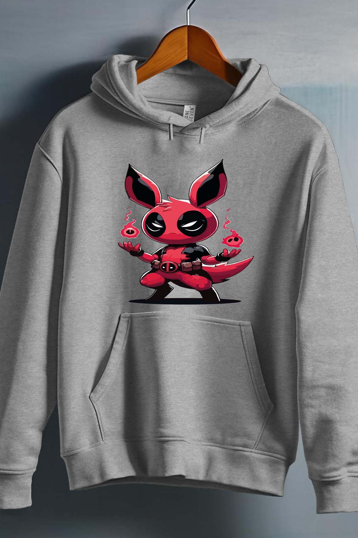 COULEUR:Gris|Sweat Capuche Homme | Pokedead Gris